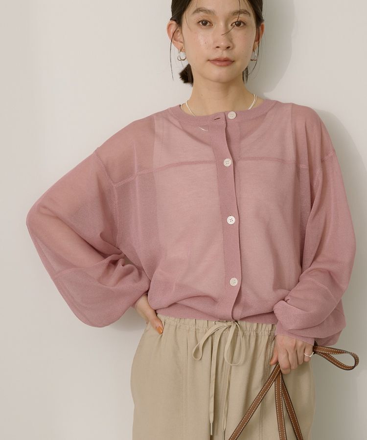 AMERICAN HOLIC「【WEB限定】接触冷感2WAYシアーニットカーディガン」|カーディガン|