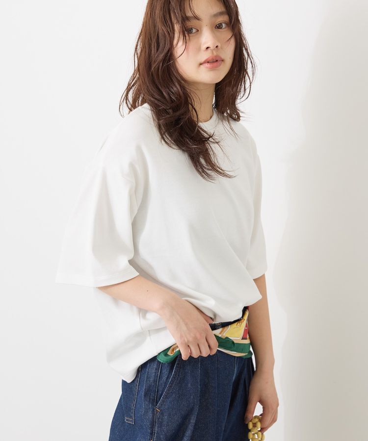 AMERICAN HOLIC「接触冷感スムースルーズクルーネックTシャツ」|Tシャツ・カットソー|Off White