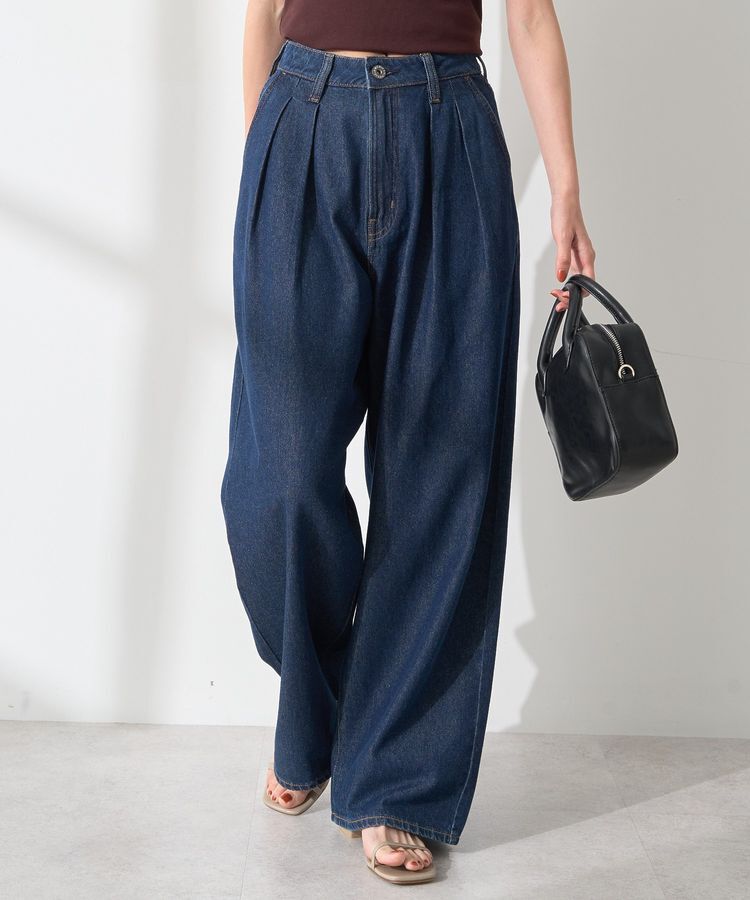 AMERICAN HOLIC「ウエストタックデニムパンツ」|デニム|