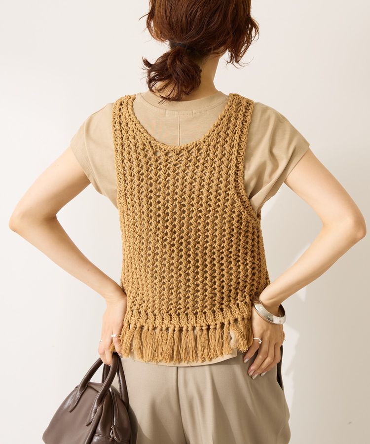 AMERICAN HOLIC「【前後2WAY】フリンジショートベスト」|ベスト・ジレ|