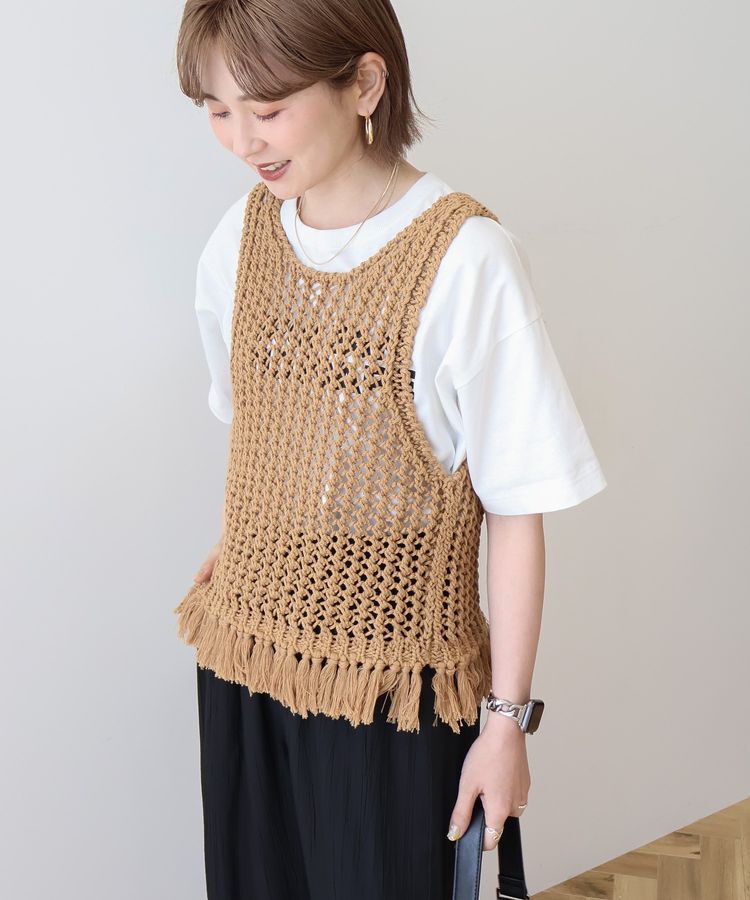 AMERICAN HOLIC「【前後2WAY】フリンジショートベスト」|ベスト・ジレ|