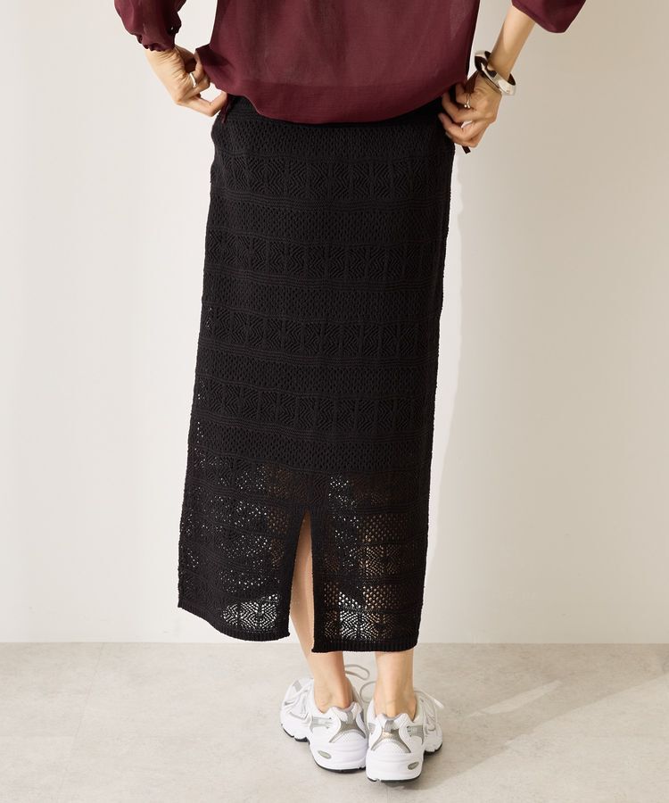 AMERICAN HOLIC「レース編みニットタイトスカート」|タイト|