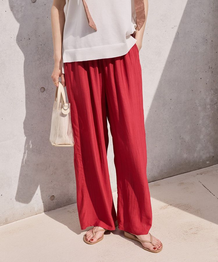 AMERICAN HOLIC「接触冷感ワッシャーイージーパンツ」|その他|Red