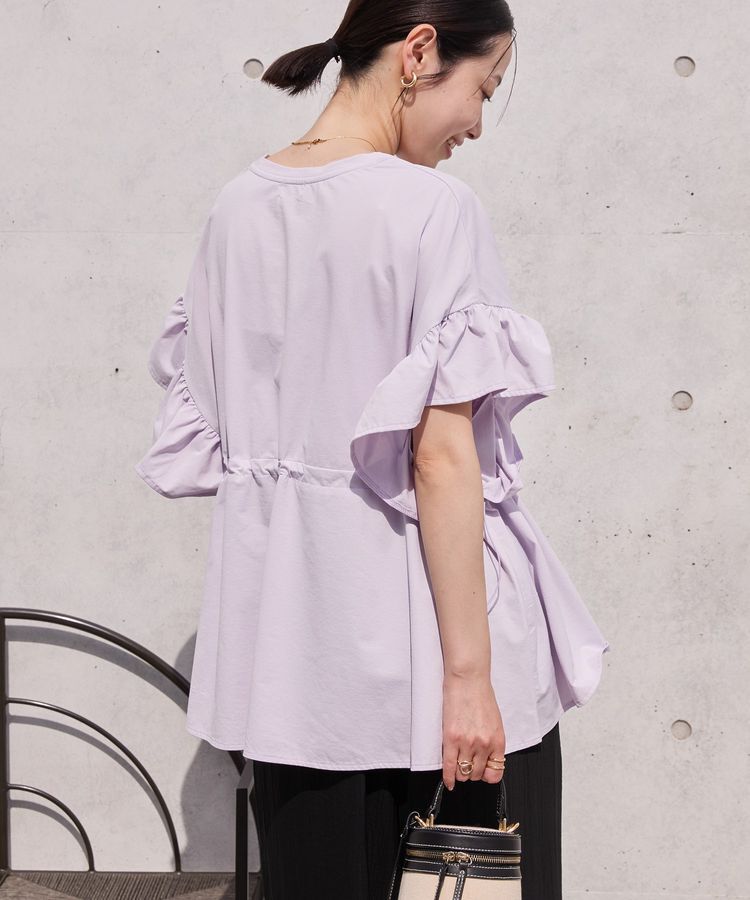 AMERICAN HOLIC「【水陸両用】UVカット袖フリルプルオーバー」|Tシャツ・カットソー|