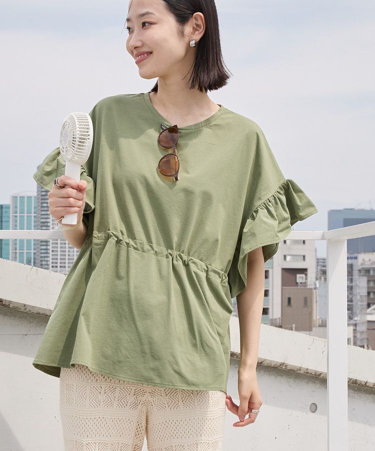 AMERICAN HOLIC「【水陸両用】UVカット袖フリルプルオーバー」|Tシャツ・カットソー|