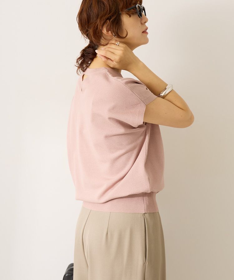 AMERICAN HOLIC「接触冷感ラメフレンチスリーブニットプルオーバー」|ニット・セーター|