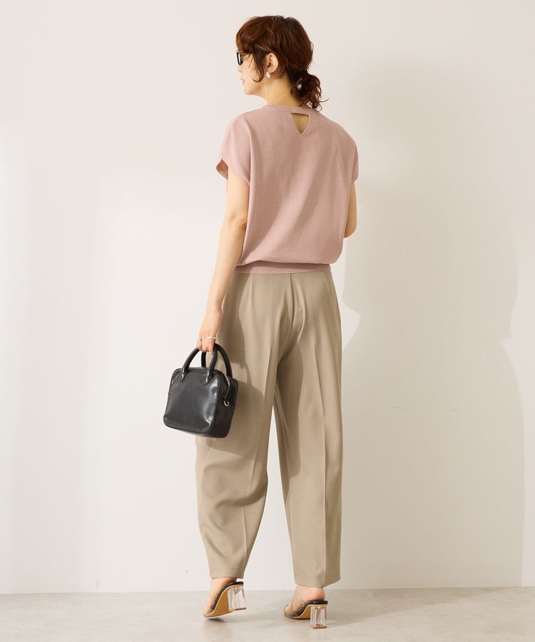 AMERICAN HOLIC「接触冷感ラメフレンチスリーブニットプルオーバー」|ニット・セーター|