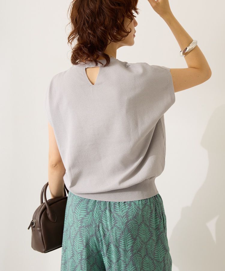 AMERICAN HOLIC「接触冷感ラメフレンチスリーブニットプルオーバー」|ニット・セーター|