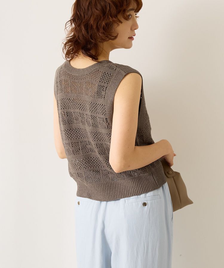AMERICAN HOLIC「【前後2WAY】レース編みニットベスト」|ベスト・ジレ|