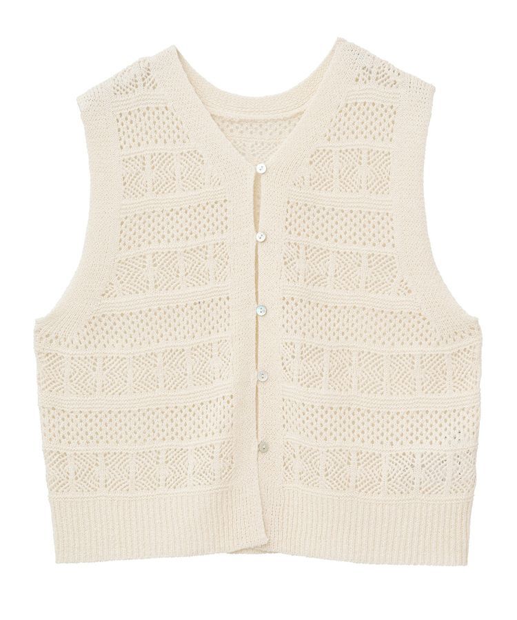 AMERICAN HOLIC「【前後2WAY】レース編みニットベスト」|ベスト・ジレ|