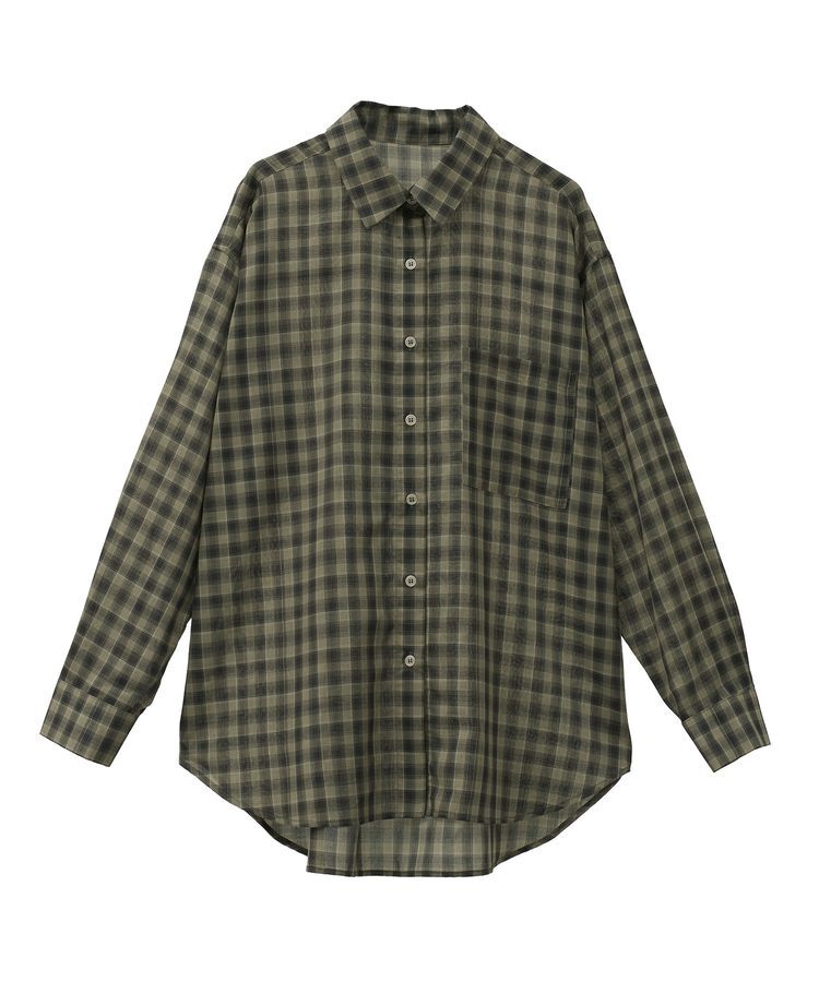 AMERICAN HOLIC「シアーチェック柄オーバーシャツ」|シャツ・ブラウス|