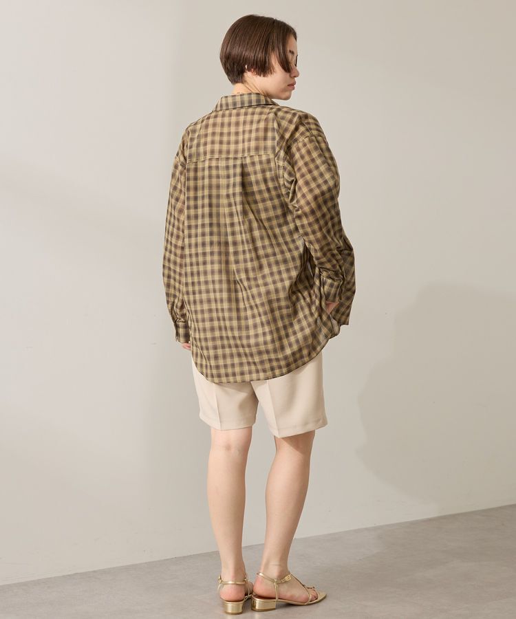 AMERICAN HOLIC「シアーチェック柄オーバーシャツ」|シャツ・ブラウス|