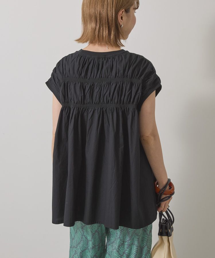 AMERICAN HOLIC「シャーリング半袖フレアプルオーバー」|Tシャツ・カットソー|