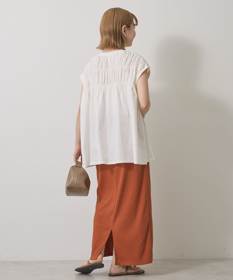 AMERICAN HOLIC「シャーリング半袖フレアプルオーバー」|Tシャツ・カットソー|