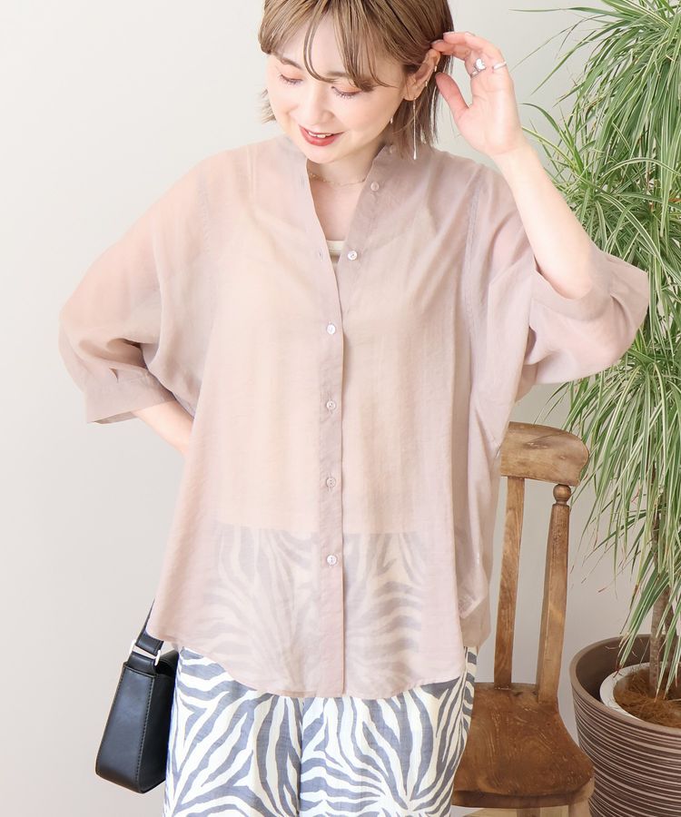 AMERICAN HOLIC「5分袖シアードルマンシャツ」|シャツ・ブラウス|