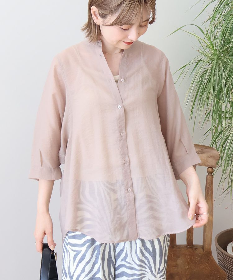 AMERICAN HOLIC「5分袖シアードルマンシャツ」|シャツ・ブラウス|