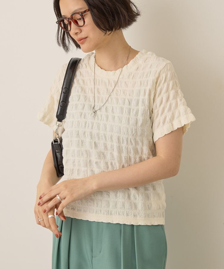 AMERICAN HOLIC「ポコポコ半袖プルオーバー」|Tシャツ・カットソー|Ivory