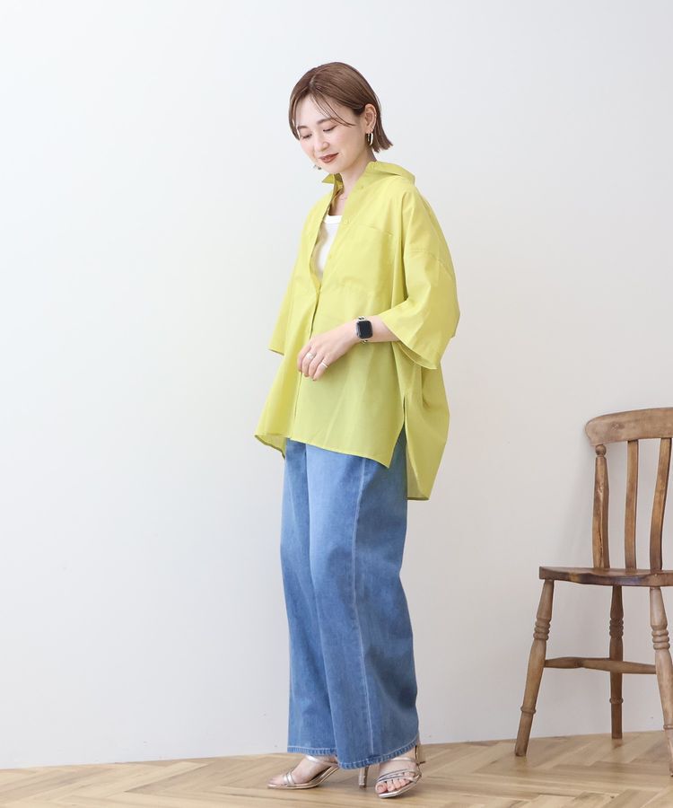 AMERICAN HOLIC「イージーケア+接触冷感Wポケットオーバーシャツ」|シャツ・ブラウス|