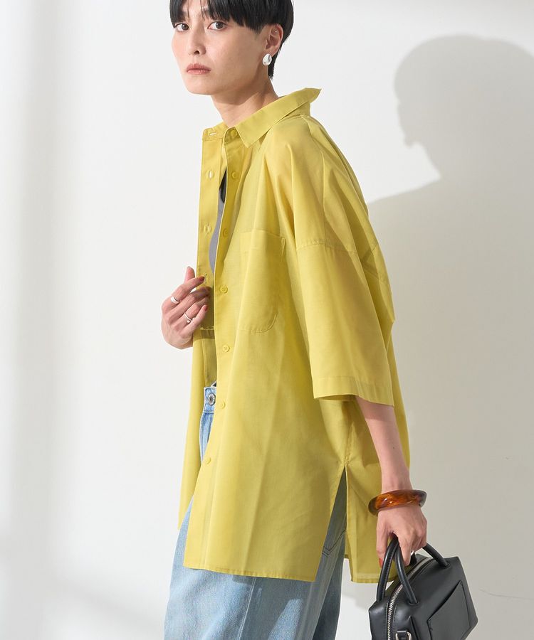 AMERICAN HOLIC「イージーケア+接触冷感Wポケットオーバーシャツ」|シャツ・ブラウス|