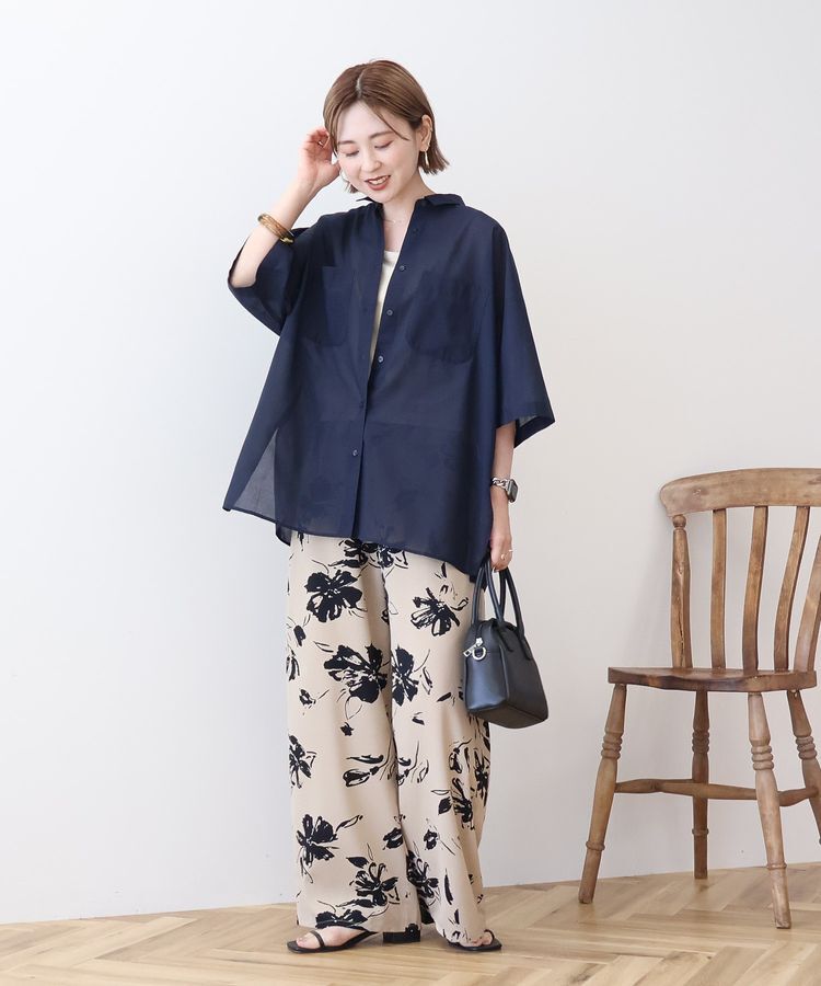 AMERICAN HOLIC「イージーケア+接触冷感Wポケットオーバーシャツ」|シャツ・ブラウス|