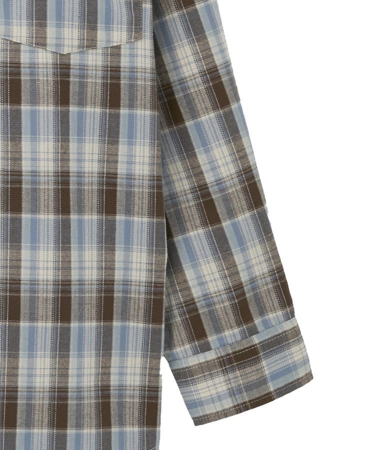 AMERICAN HOLIC「フリンジヘム起毛チェックシャツ」|シャツ・ブラウス|