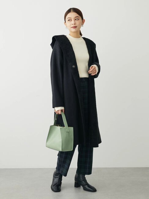 Green Parks「フード付き裏ボアロングコーディガン」|その他|