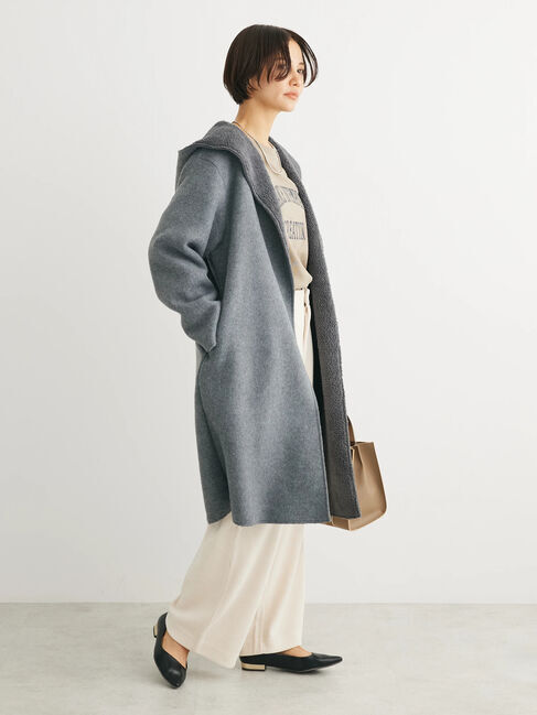 Green Parks「フード付き裏ボアロングコーディガン」|その他|