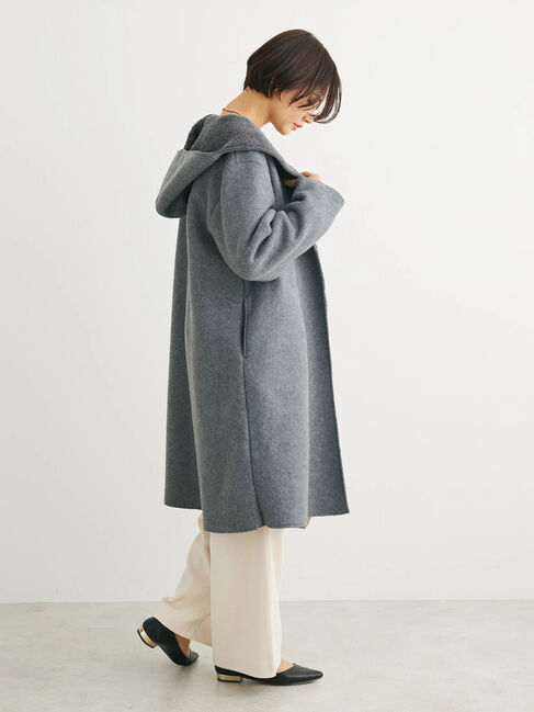 Green Parks「フード付き裏ボアロングコーディガン」|その他|