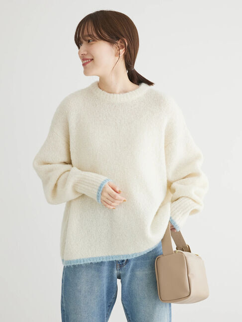 Green Parks「フェアリーMixライン入りプルオーバー」|Tシャツ・カットソー|Off White