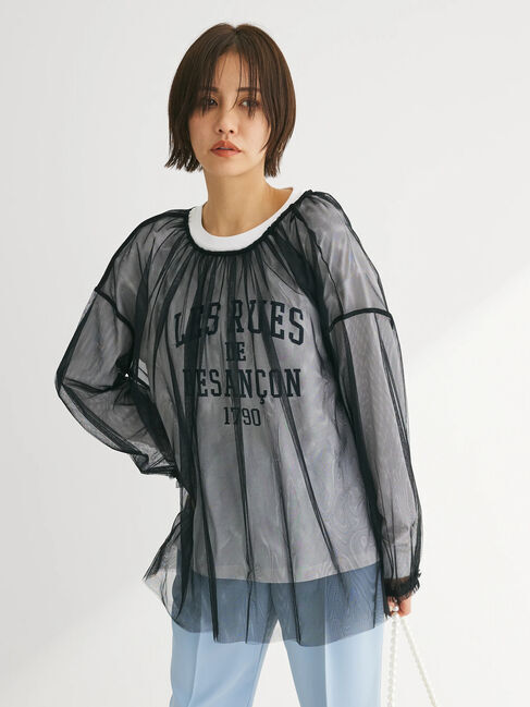 Green Parks「2WAYチュールギャザープルオーバー」|Tシャツ・カットソー|