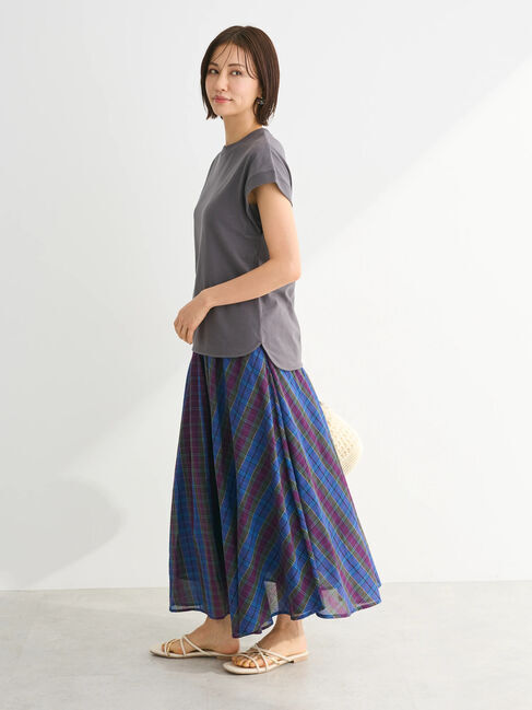 Green Parks「・Petit　Fleur　リブフレンチTEE」|Tシャツ・カットソー|