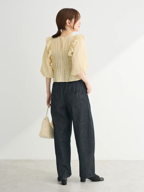 Green Parks「・ELENCARE　DUE　シャドーチェックブラウス」|シャツ・ブラウス|