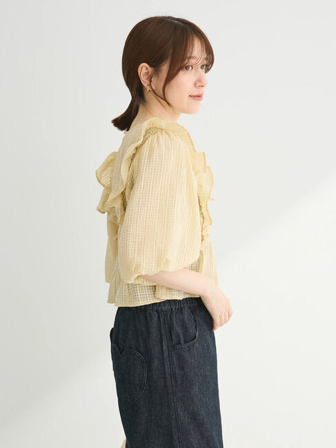 Green Parks「・ELENCARE　DUE　シャドーチェックブラウス」|シャツ・ブラウス|