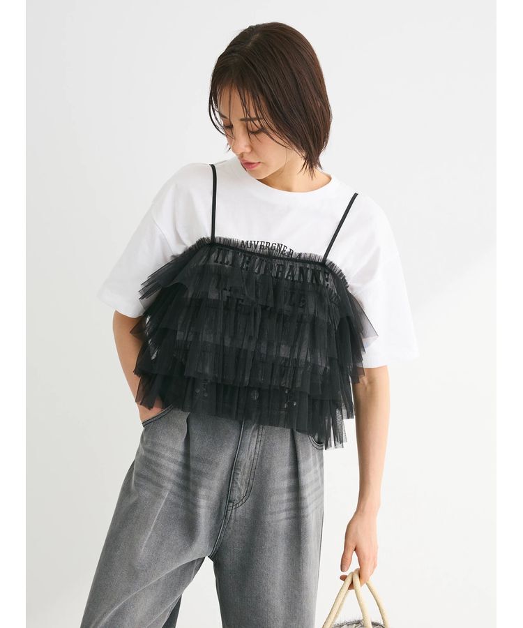 Green Parks「多段カレッジロゴボックスTシャツ」|Tシャツ・カットソー|