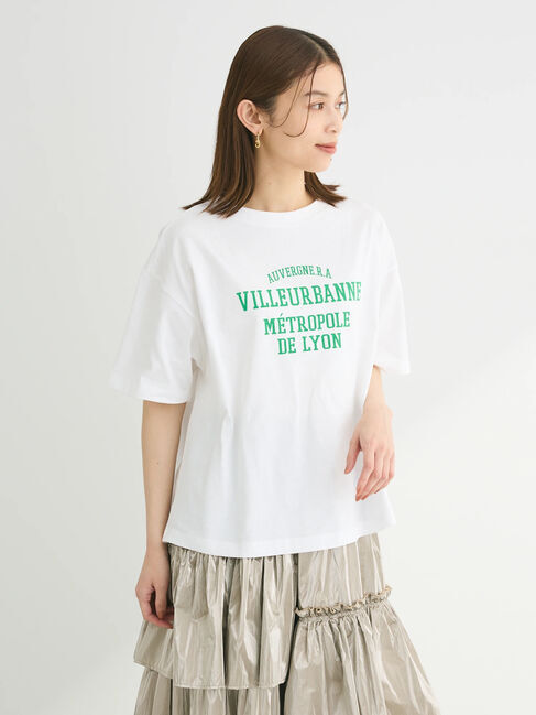 Green Parks「多段カレッジロゴボックスTシャツ」|Tシャツ・カットソー|