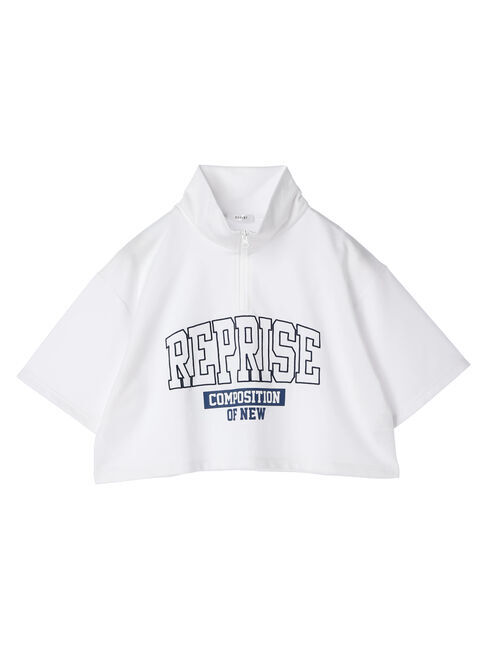 Green Parks「EGOIST　ハーフZipロゴ5分袖プルオーバー」|Tシャツ・カットソー|Off White