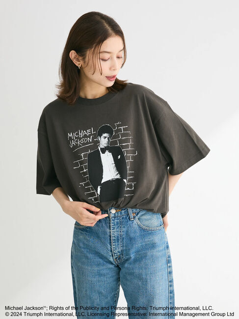 Green Parks「■MICHAEL　JACKSON　PHOTO　TEE」|Tシャツ・カットソー|Charcoal Gray