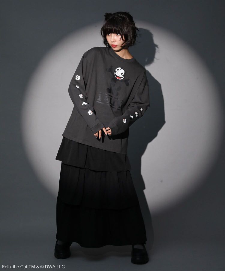 Green Parks「■FELIX 袖フェイスpt ロンTEE」|Tシャツ・カットソー|