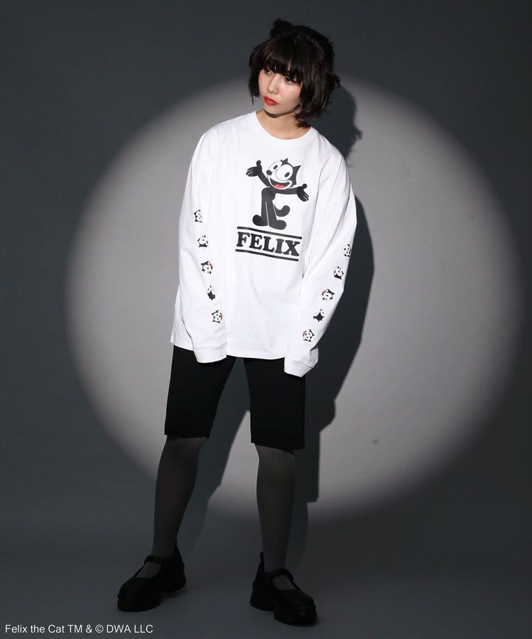 Green Parks「■FELIX 袖フェイスpt ロンTEE」|Tシャツ・カットソー|