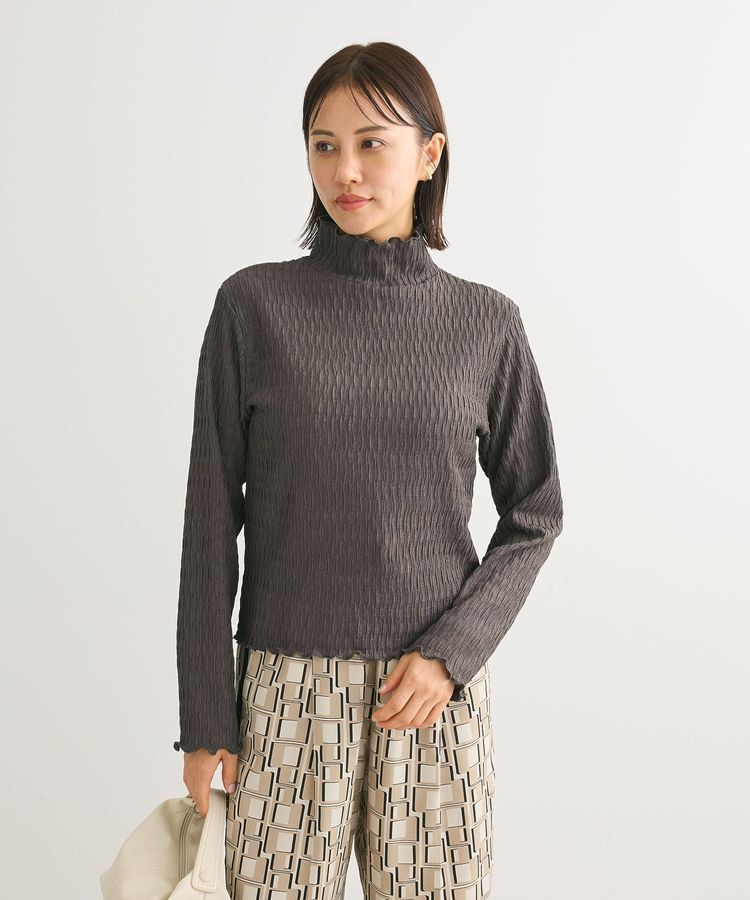 Green Parks「・Petit Fleur ジャカードハイネックロンTEE」|Tシャツ・カットソー|