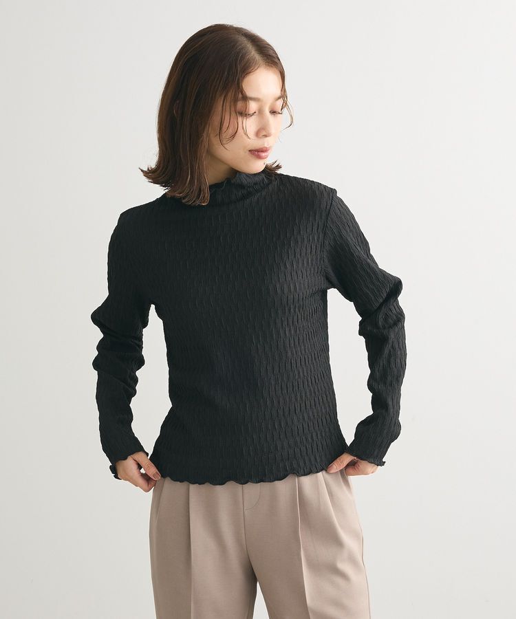 Green Parks「・Petit Fleur ジャカードハイネックロンTEE」|Tシャツ・カットソー|