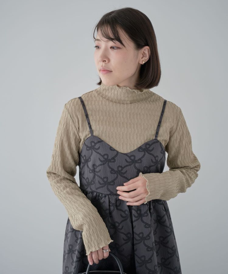 Green Parks「・Petit Fleur ジャカードハイネックロンTEE」|Tシャツ・カットソー|