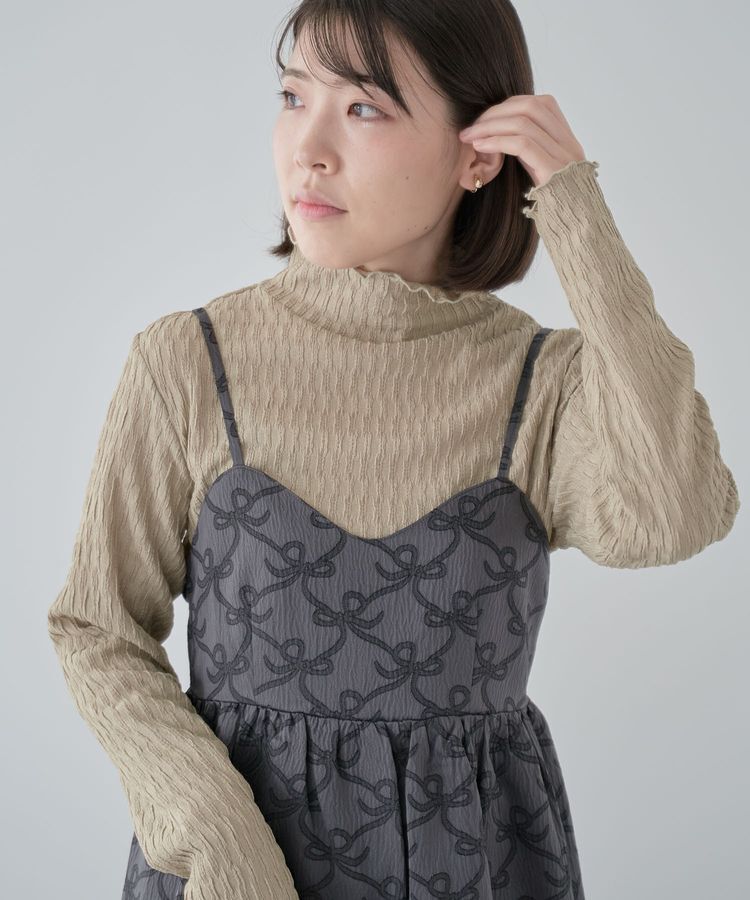 Green Parks「・Petit Fleur ジャカードハイネックロンTEE」|Tシャツ・カットソー|