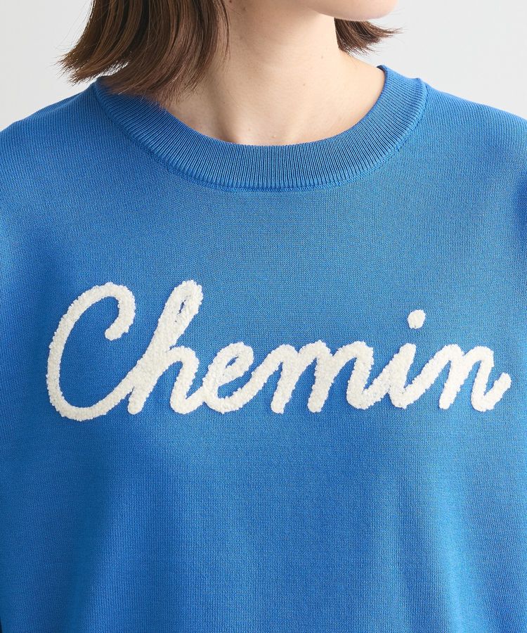 Green Parks「洗える さがら刺しゅうロゴニットプルオーバー」|ニット・セーター|