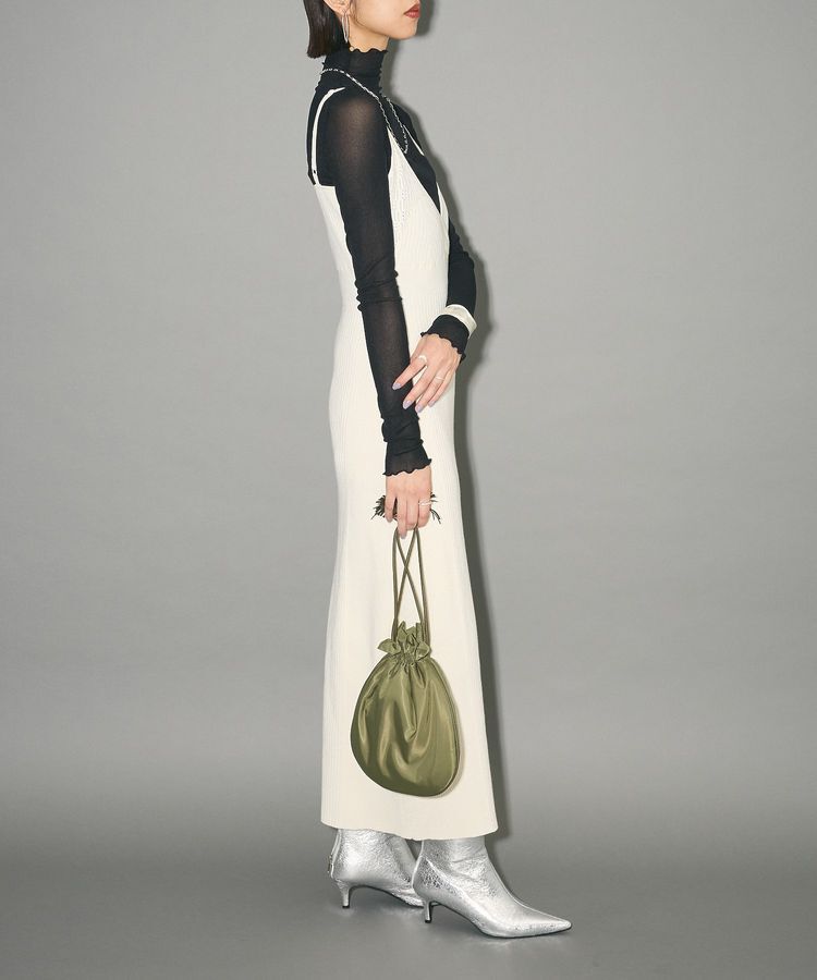 AnriettMusee「レース編み風ビスチェキャミワンピース」|ワンピース|