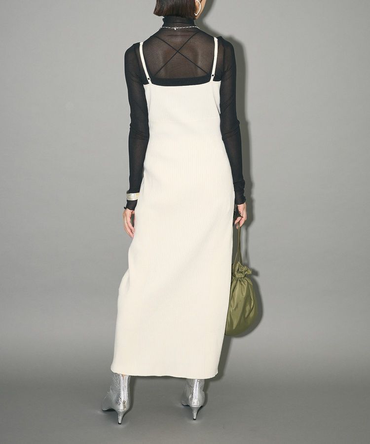 AnriettMusee「レース編み風ビスチェキャミワンピース」|ワンピース|