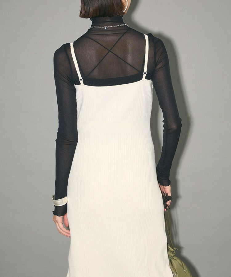 AnriettMusee「レース編み風ビスチェキャミワンピース」|ワンピース|