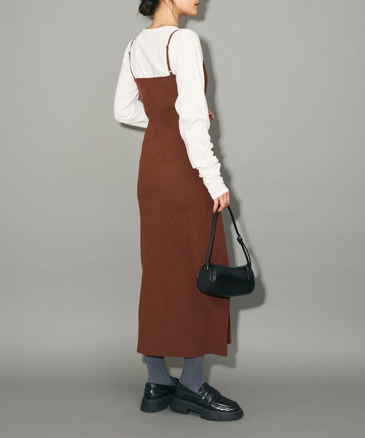 AnriettMusee「レース編み風ビスチェキャミワンピース」|ワンピース|