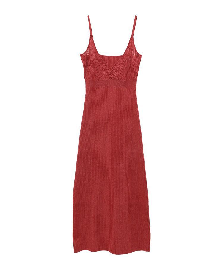 AnriettMusee「レース編み風ビスチェキャミワンピース」|ワンピース|