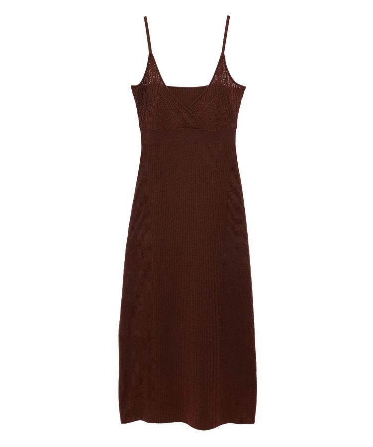 AnriettMusee「レース編み風ビスチェキャミワンピース」|ワンピース|